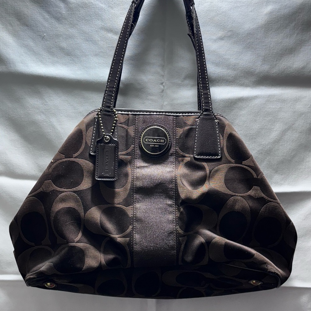 Coach Brown Signature Tote Bag